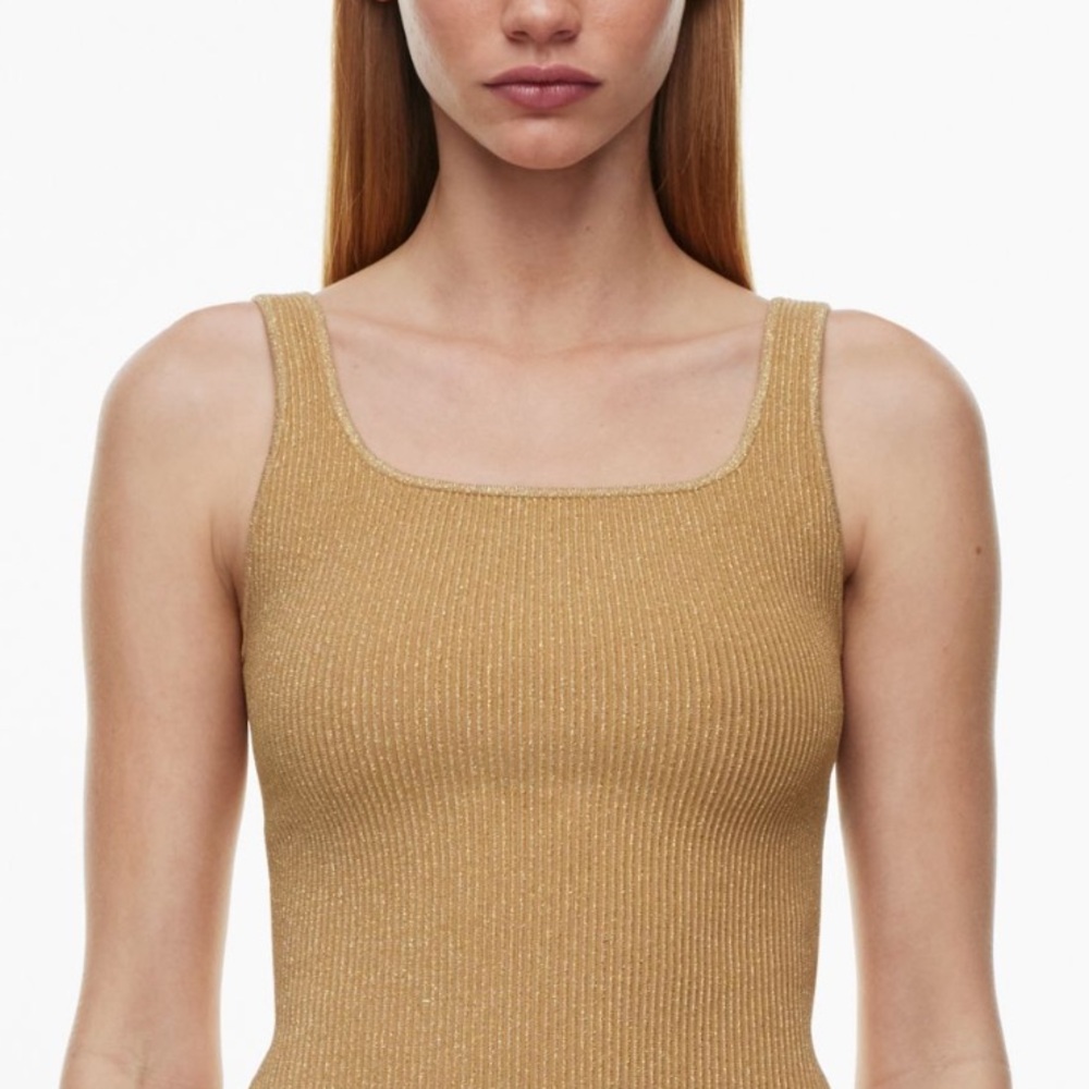 Babaton Sleeveless Ribbed Square Neck Bodysuit